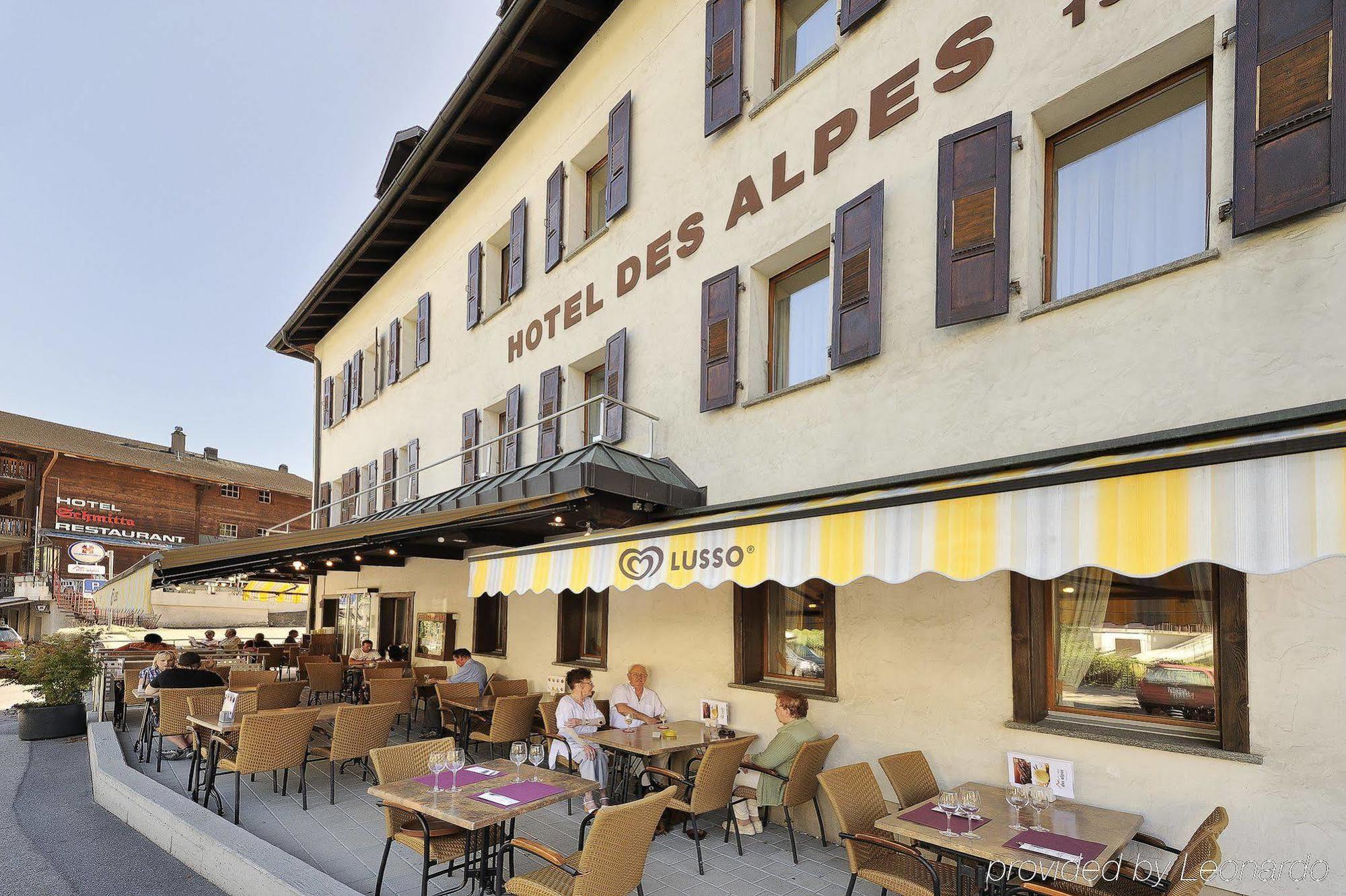 Boutique Und Bier Hotel Des Alpes Fiesch Buitenkant foto